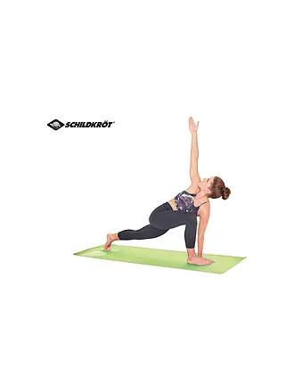SCHILDKRÖT |  Bicolor Yogamatte, Lime-Anthrazit, 4mm, PVC-frei, im Carrybag | 